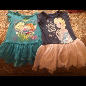 Girl Elsa dress and twirl shirt